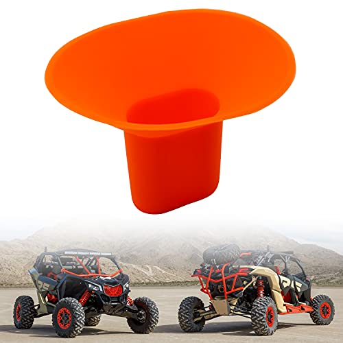 SAUTVS Orange Silicone Funnel for Can-Am UTVs Motorcycles, Cars, Boats and Trucks (1PCS)