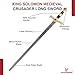 Armory Replicas™ - King Solomon Black Medieval Crusader Sword - Intricately Crafted Replica with Lions of Judah and Menorah Symbolism for Collectors and Enthusiasts