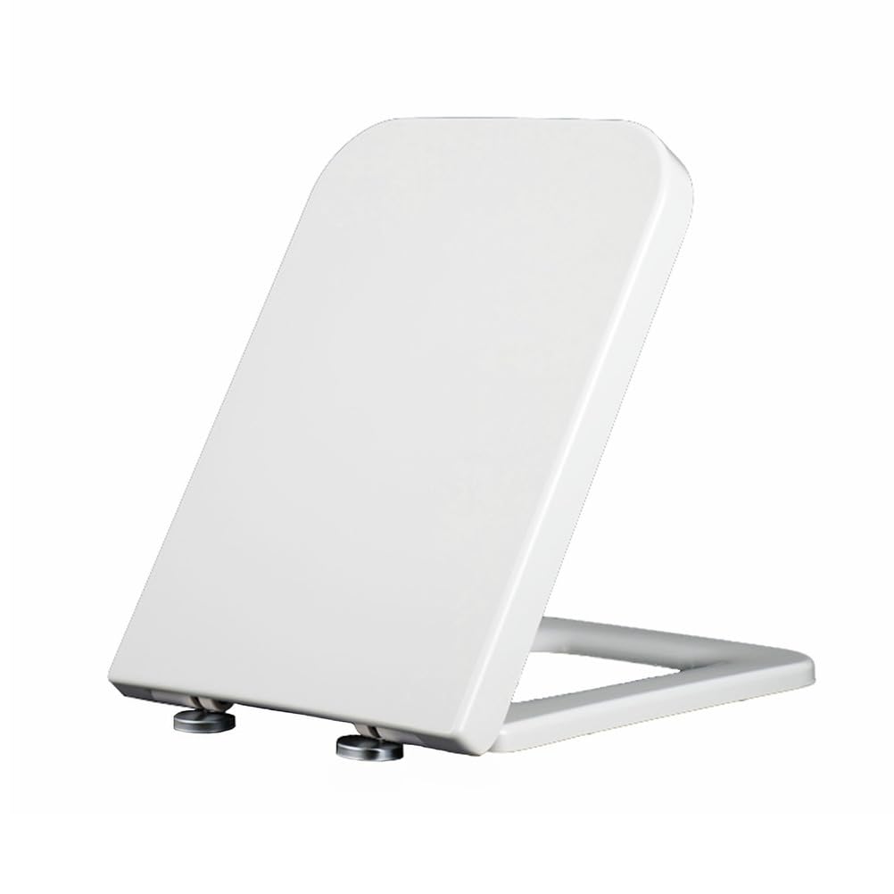 White Toilet seat Soft Close Quick Release Customizable Hinges Fixing Model 03b, seat, Adjustable, Toilet, Soft, Quick, Close, White, Release, Lightweight, Durable