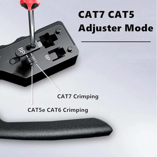 Image of COOLCOLD RJ45 Crimping Tool Kit - All-in-One Passthrough Ethernet Crimper for Cat5 /Cat6 /Cat7 - Includes Network Cable Tester with Battery, 10pc Cat6 Pass-Through Connectors & 10pc Boots(Multicolor)