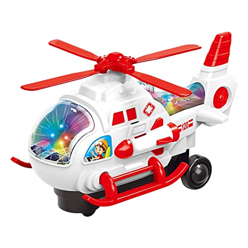 Feizikaw Juguetes Educativos 3 Años Juguete eléctrico para niños Modelo de avión Helicóptero Universal Música Avión Juguete La hélice girará (B, One Size) Feizikaw Juguetes Educativos 3 Años Juguete eléctrico para niños Modelo de avión Helicóptero Universal Música Avión Juguete La hélice girará (B, One Size)