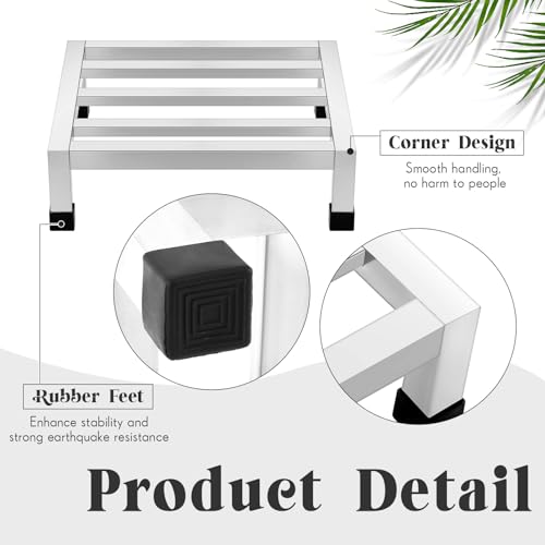 Image of MorningRo 1 Pack Dunnage Rack 11.8 inch Long x 11.8 inch Wide, 3.9 inch Height