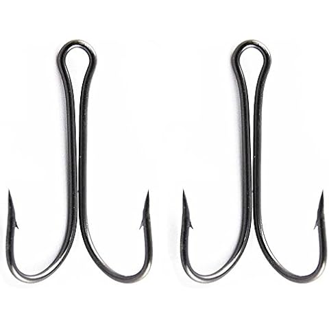 Jumping fish 100pcs 3551 Size #8 Round Bend Strong Sharp Fishing Treble Hooks Fishing Hooks for Saltwater Fishing Cover