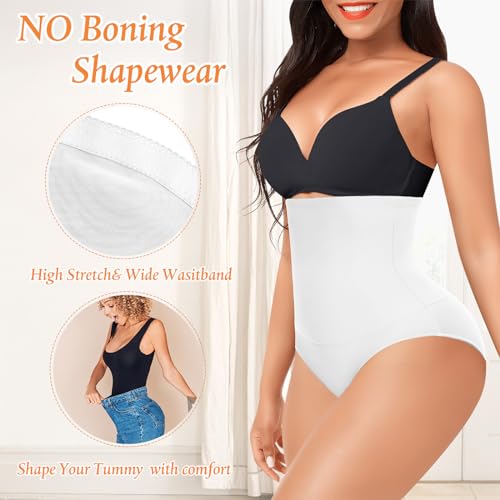 Image of Werena Tummy Control Shapewear Underwear for Women High Waisted Body Shaper Panties Shaping Briefs