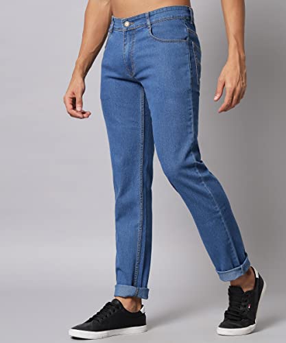 Image of STUDIO NEXX Men's Regular Fit Jeans|Stretchable Mid Rise Denim |Contrast Detailed Stitch