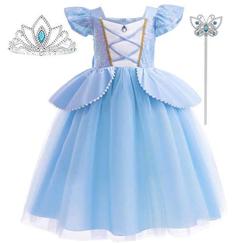 Disfraz completo princesa azul para niñas 9-10 años