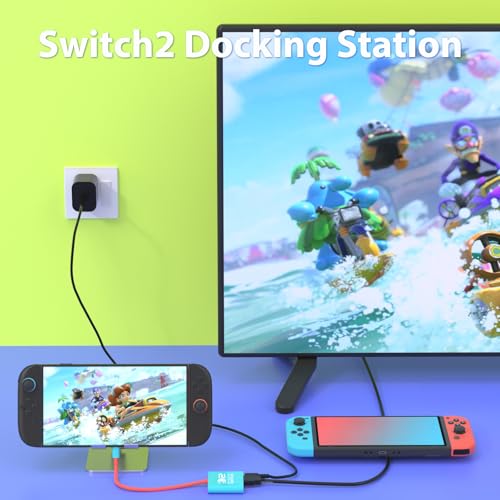 Image of PURBHE Docking Station for Nintendo Switch 1 /2 and Steam Deck, Support TV Dock Mode, Portable TV HDMI Adapter Accessories for Nintendo Switch 1 and OLED and 2, USB C to HDMI 2.0 Adapter