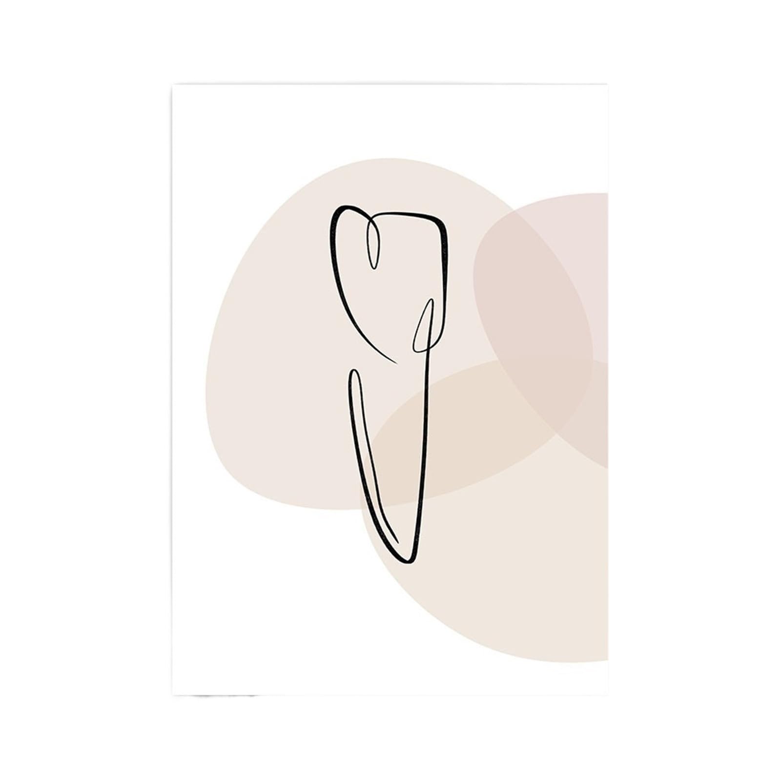 1pc Teeth Abstract Line Oral Health Dentist Wall Art Canvas Painting Nordic Posters And Prints Pictures For Dental Clinic Decor(9,30x40cm No Frame)