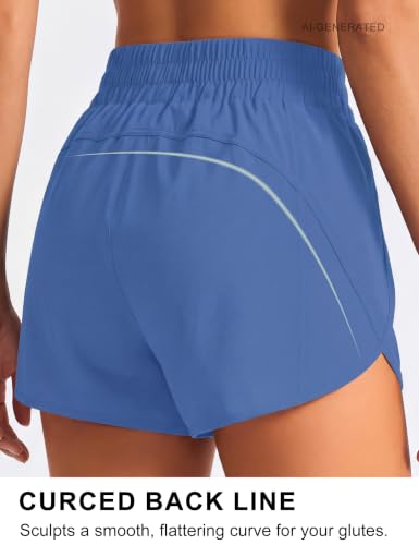 Image of BMJL Women's Athletic Shorts Running Workout Shorts Gym High Waisted Summer Short with Waistband Pocket
