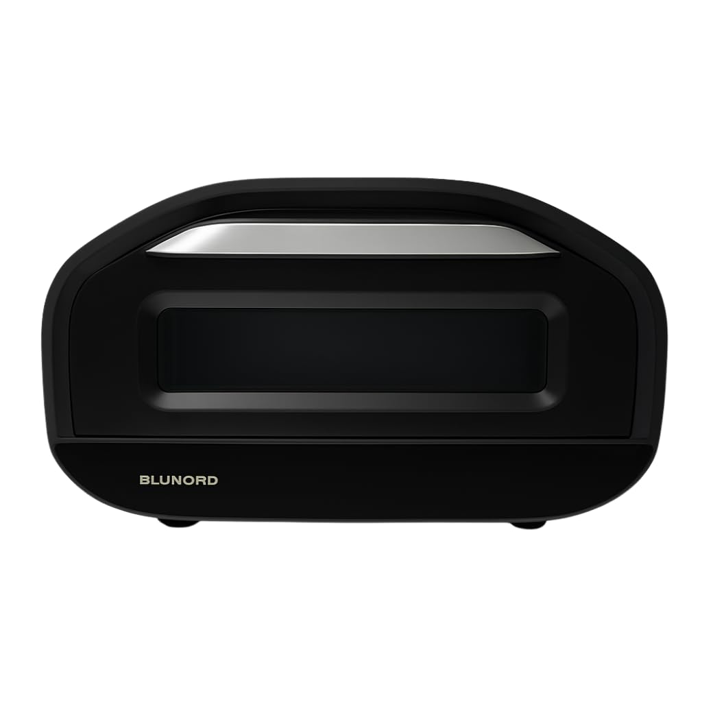 Forno Pizza Elettrico BLUNORD 1700W 430°C – Pietra Refrattaria e Pala Incluse – 7 Programmi Touch – Triplo Vetro – Forno Professionale per Pizza Napoletana e Pane – Design Italiano