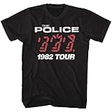 The Police British Rock Band 1982 Ghost in The Machine Tour Album T-Shirt Tee Black