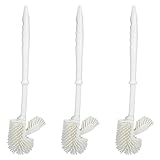 My-goodbuy24 3er Set WC Bürste Bürstenkopf aus Silikon Bürstengarnitur ersatz Toilettenbürste Klobürste Bad Badezimmer weiß