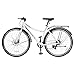 VEVOR Hybrid Bike, Lightweight Aluminum Frame Bike, 700c Wheel Men and Women Hybrid Bicycle, Step-Through Adult Urban City Commuter Bikes with 7-Speed Shimano Drivetrain, Dual Brake, Adjustable Seat
