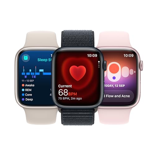 New Apple Watch Series 9 [GPS + Cellular 41mm] Smartwatch with Gold Stainless steel Case with Gold Milanese Loop One Size. Fitness Tracker, Blood Oxygen & ECG Apps, Water Resistant