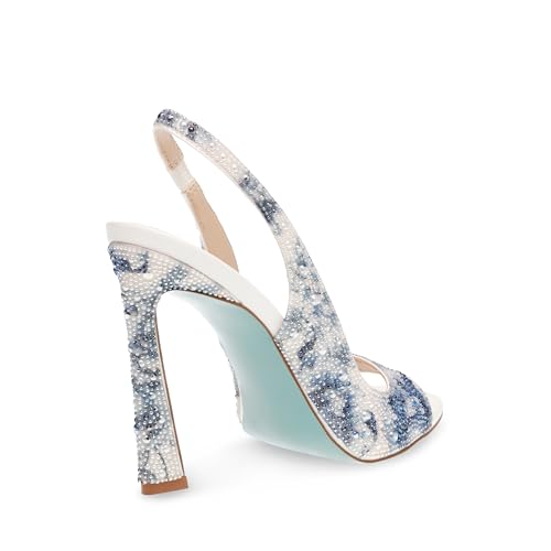 Image of Betsey Johnson Women's Mina Peep-Toe Slingback Heeled Sandals