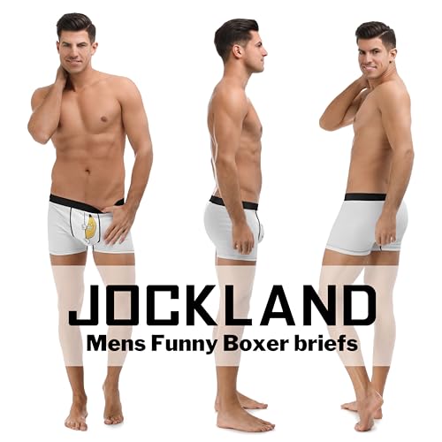 Mens Funny Boxer briefs Hilarious Gag Gifts, Mens Novelty Underwear Boxer Briefs No Fly4