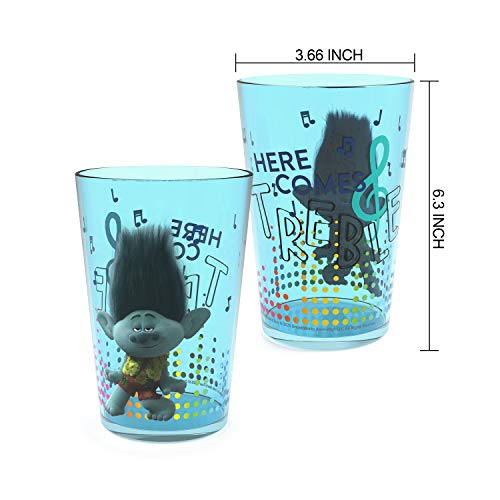 Image of Zak Designs 14.5oz DreamWorks Trolls World Tour Nesting Tumbler Set Includes Durable Plastic Cups, Fun Drinkware is Perfect for Kids, 4pk (14.5oz, Poppy & Friends)