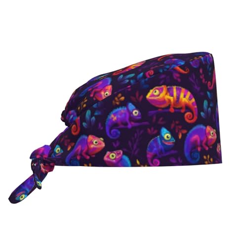 Image of Adjustable Scrub Cap with Sweatband, Breathable Working Hat for Men /Women