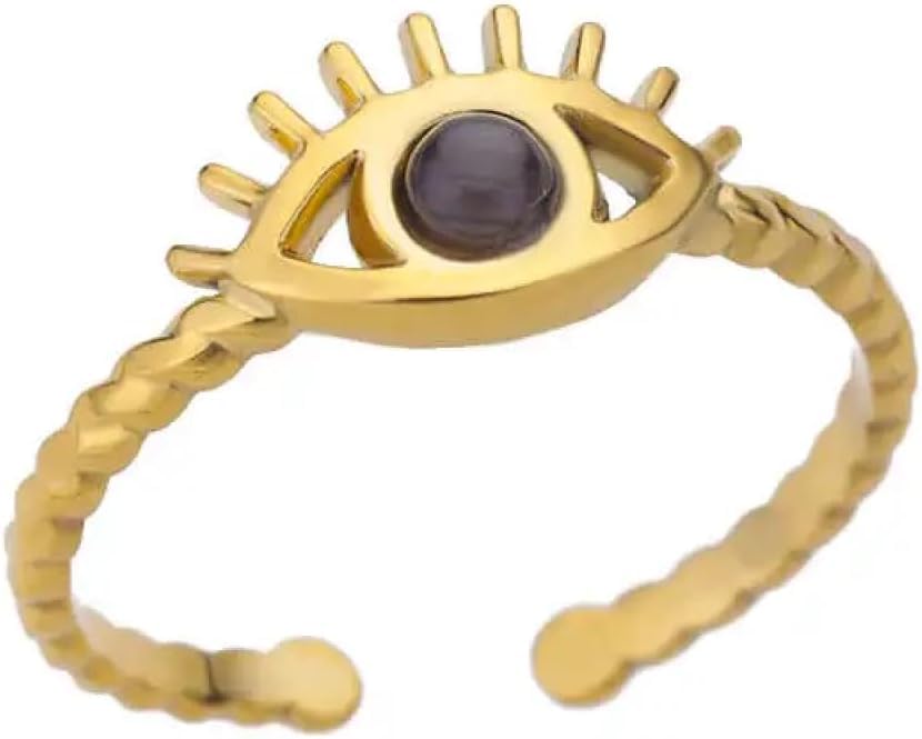 Bijoux mauvais œil bleu, alliance originale pour cadeau couple