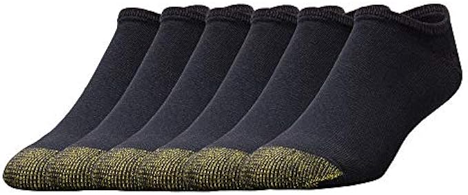 GOLDTOE Men's 656F Cotton No Show Athletic Socks, Multipairs