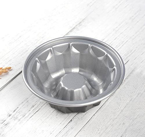 Miherom Mini Metal Bakeware,Small Fluted Tube Pans For Baking Mini Pizzas,Muffin,Tarts,Pies (6 Pieces) #TOP4