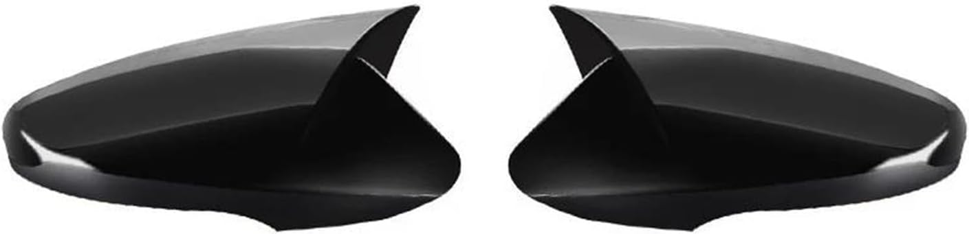 Wing Mirror Covers For Hyundai For Veloster 2012-2018 Sticking Car Rear View Mirror Cover Replacement Covers Car Mirrors (Color : Bright black)