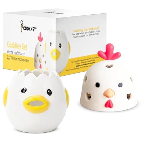 COOKKEY Egg Scrubber & Yolk Separator Set Cover