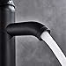 Matte Black Basin Sink Faucet Single Lever Hot Cold Faucet Deck Mounted Brass Bathroom Mixer Single Hole Faucet