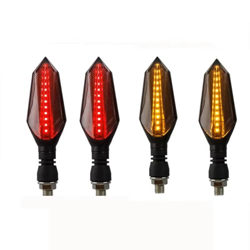 Señal Giro Motocicleta Compatible Con CRF 1100L Para Africa Para Twin Para CBR650R Para CBR500R Luces De Señal De Giro Para Motocicleta Bombillas De Indicadores De Giro De 10 Mm(Red and yellow)