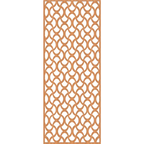 Image of 21 3 /8 inchW x 54 3 /8 inchH x 3 /8 inchT Resort Decorative Fretwork Wood Wall Panels, Cherry