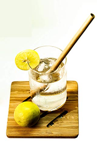 Image of SUNBIRD Coconut Leaf Drinking Straws, Organic, Biodegradable, Sustainable, Eco-Friendly Product (Regular Straw Diameter 6mm X Length 8'', Pack of 50)