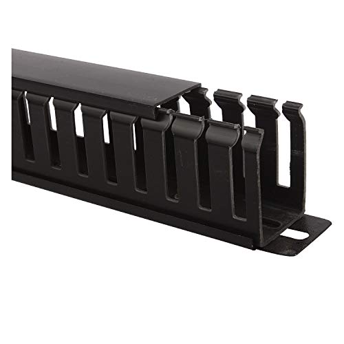 Image of 1U 22 Slot Rack Mount Horizontal Cable Manager Duct Raceway for 19 inch Server Rack - 3 Pack