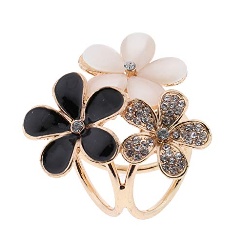IPOTCH Hebilla Bufanda Forma Flor Metálica Diamantes