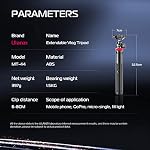 ULANZI MT-44 Extendable Phone Tripod - 43 inch Portable Vlog Camera Tripod Handheld with Ball Head, Tabletop & Travel Tripod for Vlogging/Live Streaming/Video Recording