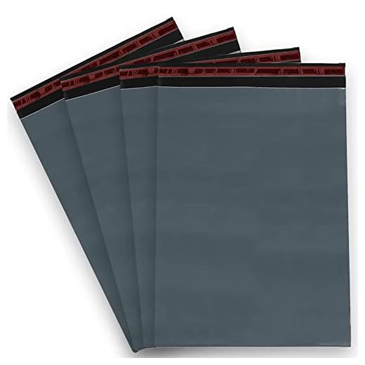 100 bolsas grandes para envíos postales, color gris, 43 x 61 cm