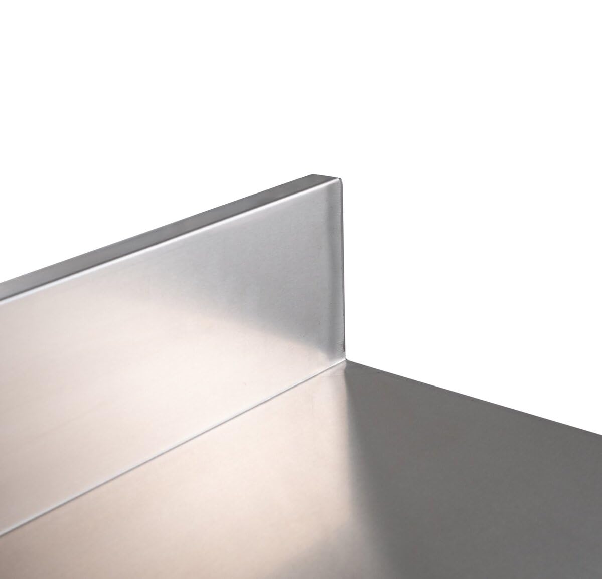 GastroHero Tavolo da lavoro Basic in acciaio inox, 20 x 6 cm, con base e alzata