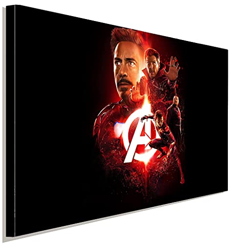 Avangers Iron Man Spiderman Dr Strange Impression sur toile Motif AK ART, 75 x 50 cm