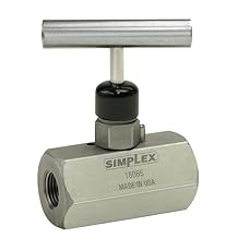 Simplex V5B Steel Shut-Off Valve for Hydraulic Pumps and Cylinders, 10,000 PSI, Metal