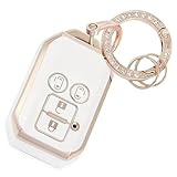 YANMW キーケース適合スズキ新型ハスラー キーカバー ジムニー スペーシアカスタム ソリオ フレアワゴン スマートキーケース 4ボタン (キラキラ 、ホワイト)