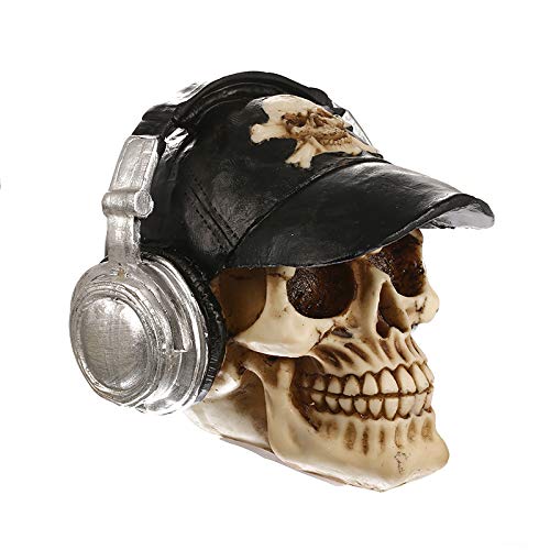 Supershu Calavera de Música Genial Decorativa Modelo Figura de Cráneo Humano Decorativo Decorados para Fiestas Cover