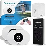 SwamCam Pool Alarm Dual Wi-Fi Camera System for Larger Pools – ASTM F2208 Certified – Smart Pool Safety for In-ground & Above-Ground Pools – Real-Time Alerts & Live View, with Wi-Fi Repeater