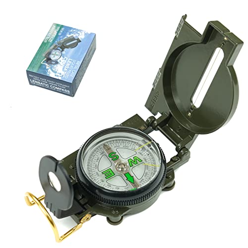 Military Compass, Jyeastz Lensatic Sighting Compass For Hiking, Multifunctional Outdoor Compass Waterproof Durable Boy Scout Compass For Camping Hunting #TOP29