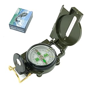 Military Compass, JYEASTZ Lensatic Sighting Compass for Hiking, Multifunctional Outdoor Compass Waterproof Durable Boy Scout Compass for Hunting Camping