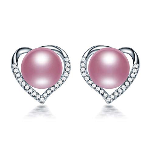 Boucles d'oreilles perle pour femmes anti-allergie en argent 925