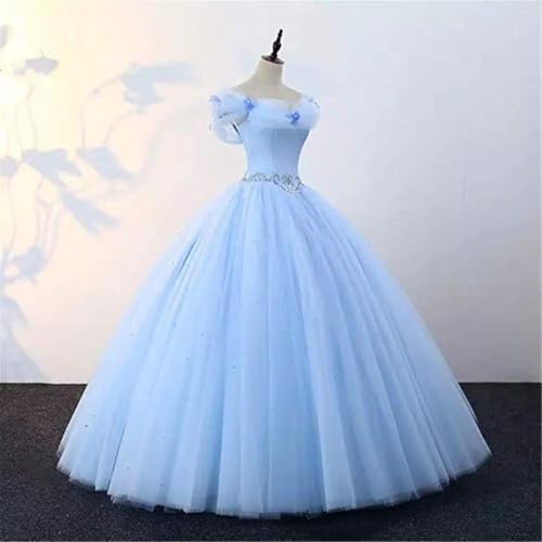 Image of Women's Off Shoulder Quinceanera Ball Gowns Masquerade Princess Long Prom Formal Evening Party Dress