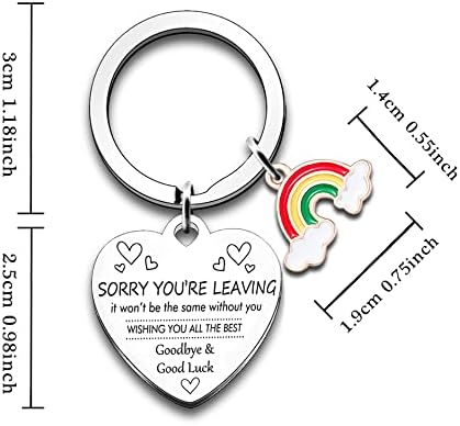 Nimteve Leaving Gifts for Colleagues Women Men Keyring Good Luck Gift New Job Gifts Going Away Presents for Colleagues Sorry your Leaving Gifts - Image 5