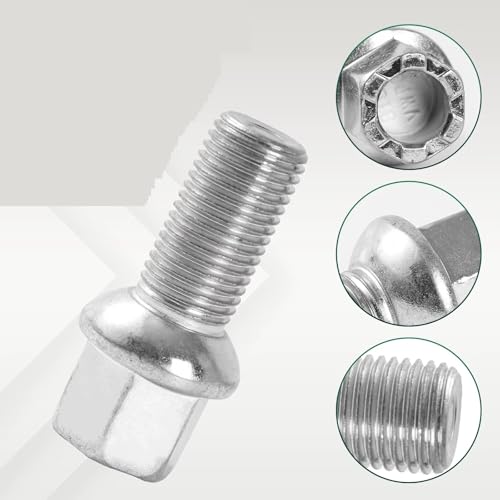 Perno de rueda compatible con VW Golf Jetta 4x M14x1.5 28 mm rosca WHT002437 4
