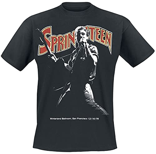 Bruce Springsteen Winterland Ballroom Singing Mens Black L