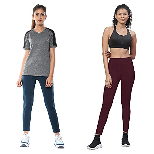 Image of CHKOKKO Women's High Rise Yoga Track Pants Stretchable Sports Tight