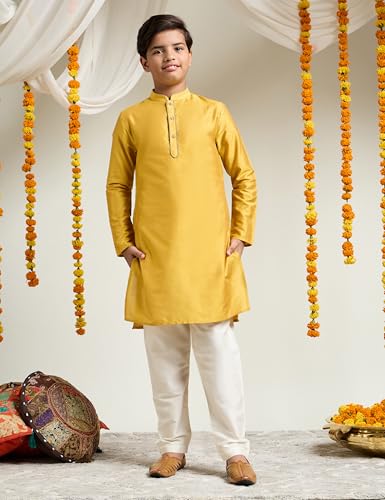 Image of Amazon Brand - Symbol Boy's Festive Rayon Kurta Pajama Set